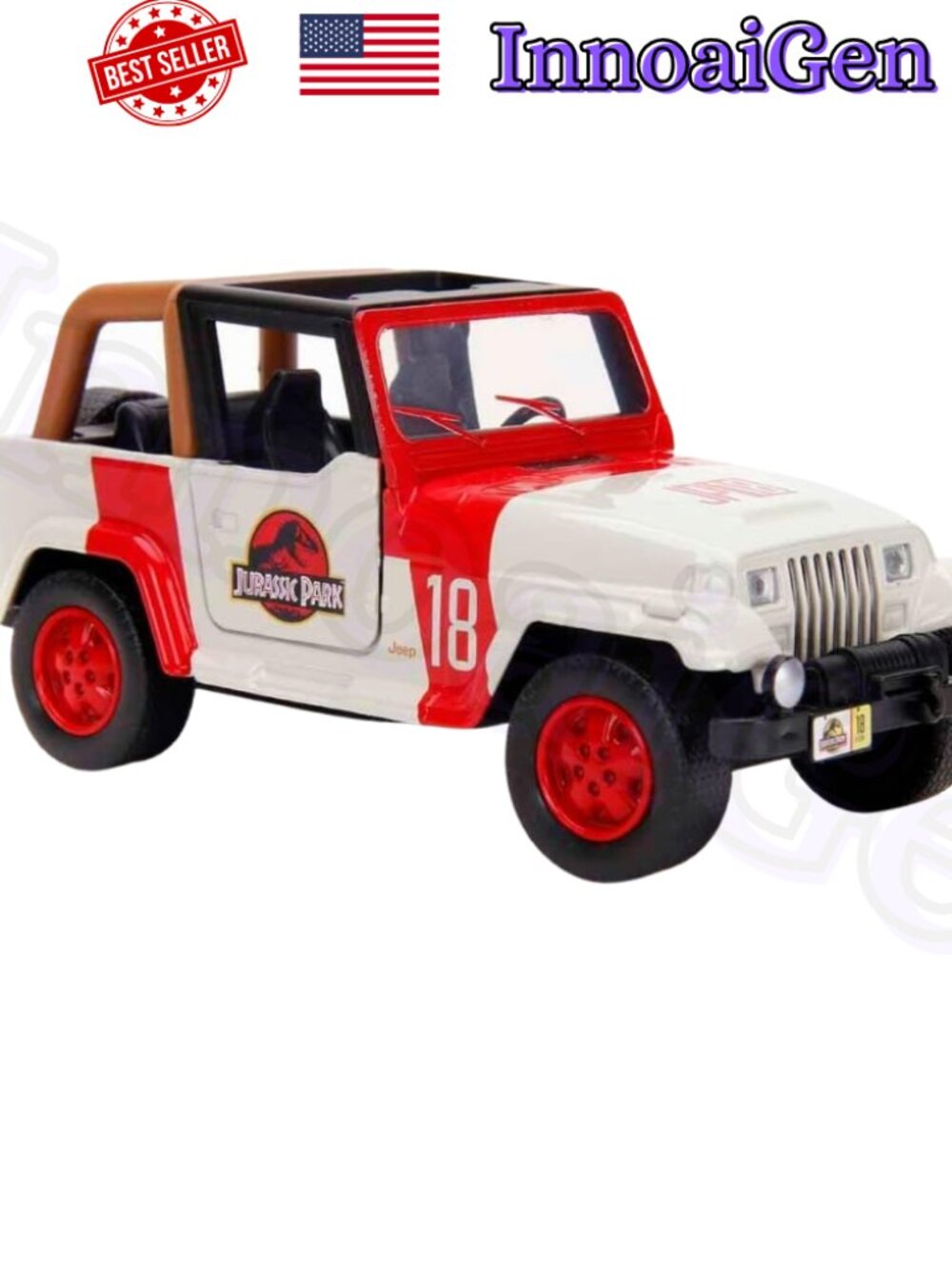 Jeep Jurassic Park Series 18 Diecast Figurine Vehicle Movie Collectible NWOB